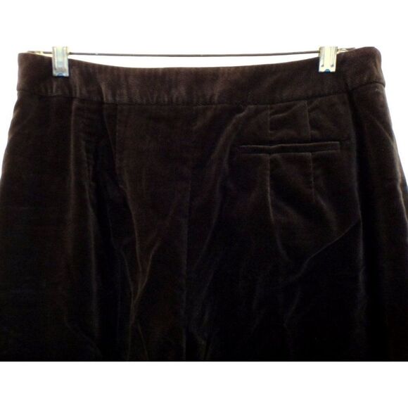 Talbots Brushed Cotton Corduroy Pants HeavyWeight Bark Brown Pockets Sz 12 - Picture 3 of 6